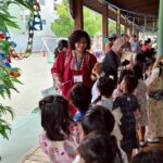 iCLA students join the Yamanashi Gakuin Kindergarten kids for Tanabata